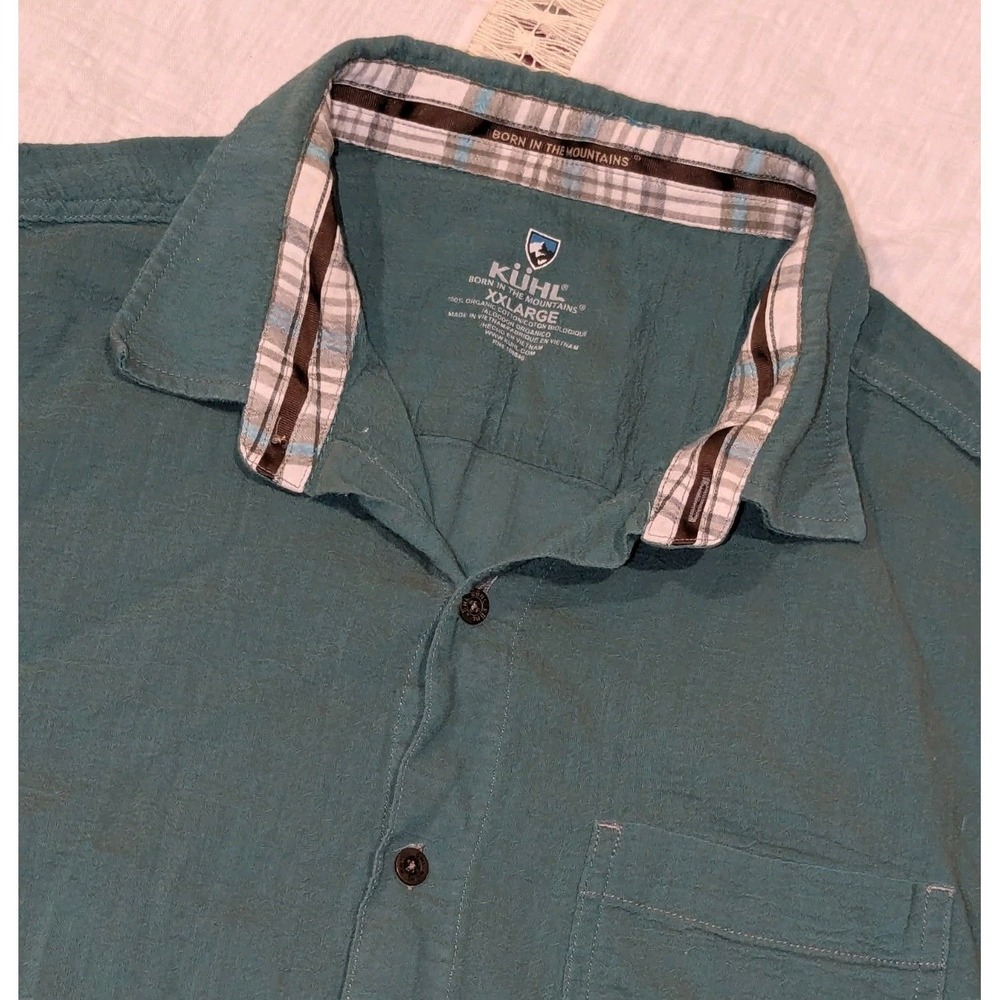 Coastal Grandpa Core Teal Kuhl Button Up Shirt Outdoor Utility XXL